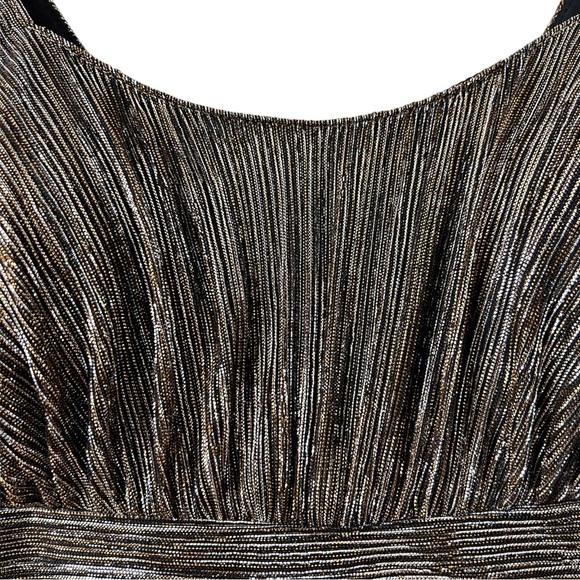 Joseph Ribkoff Gold and Silver Metallic Elegant Cocktail Party Dress - Picture 13 of 15